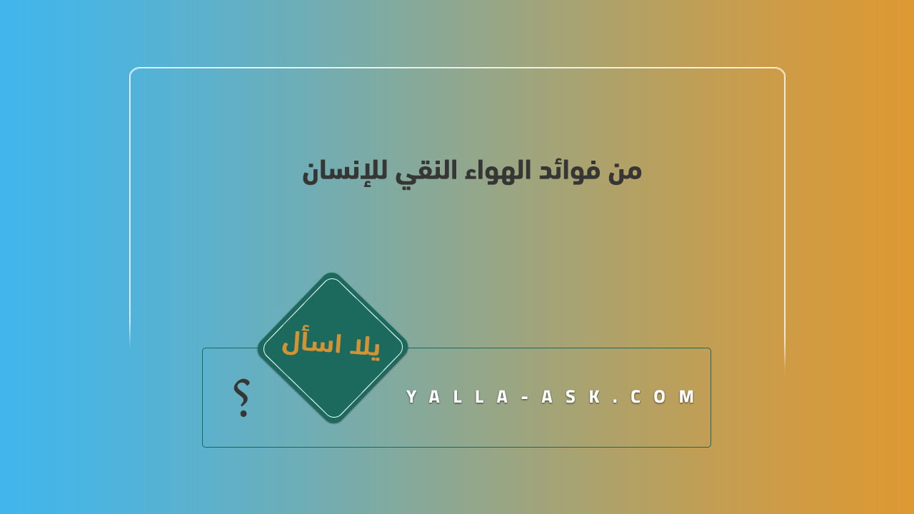 من فوائد الهواء النقي للإنسان