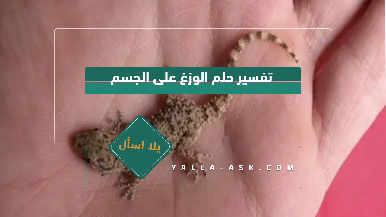 تفسير حلم الوزغ على الجسم
